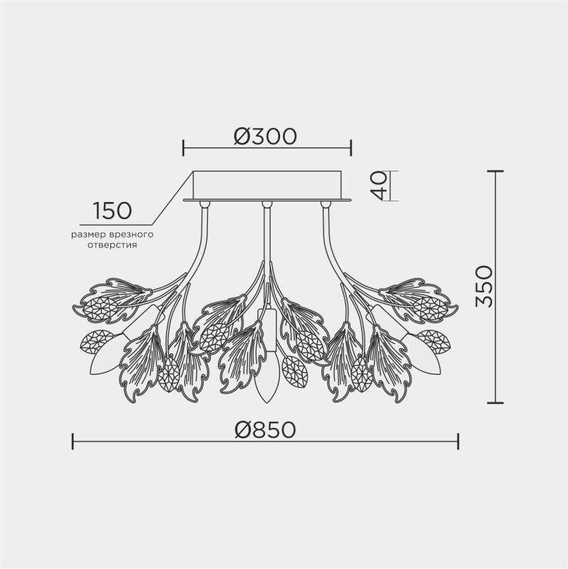 Накладная люстра MODELUX ML.6869.850 GD