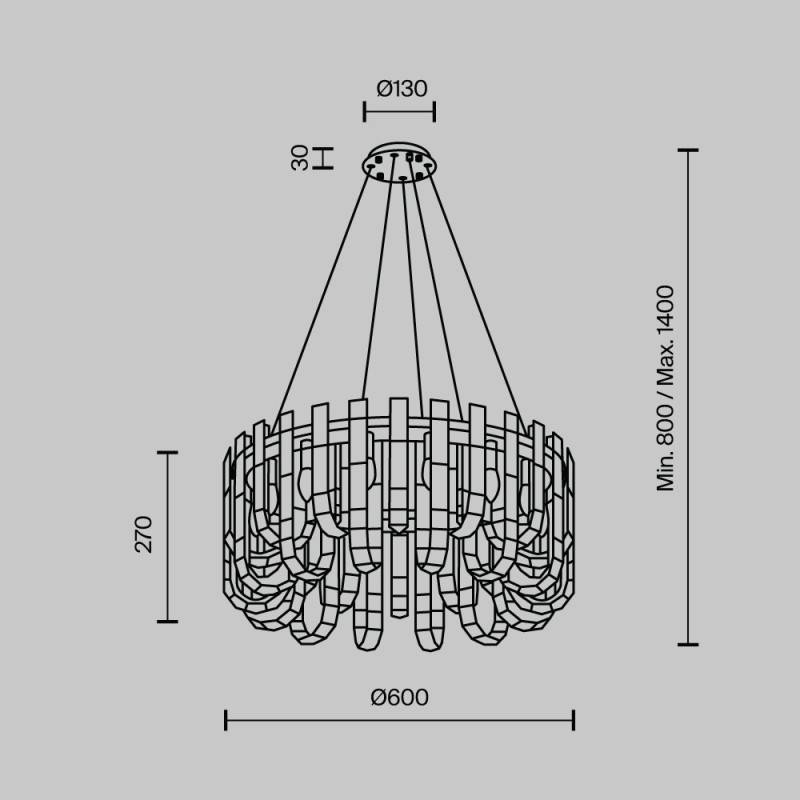 Подвесная люстра MODELUX ML.6621.14 BS