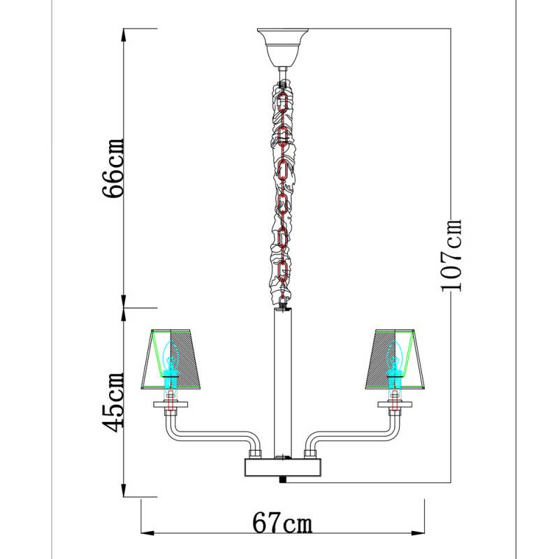 Подвесная люстра Divinare 1700/02 LM-6