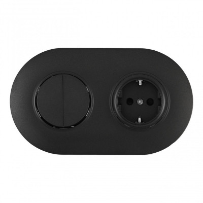 Розетка Arte Milano SET08-2-40-1-30-2 black