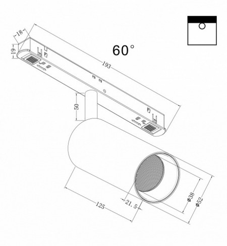 Светильник на штанге Maytoni Focus LED TR032-4-12W3K-W-DS-B
