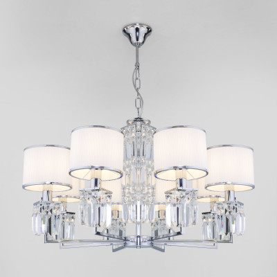 Подвесная люстра Eurosvet 10099/8 хром/хрусталь