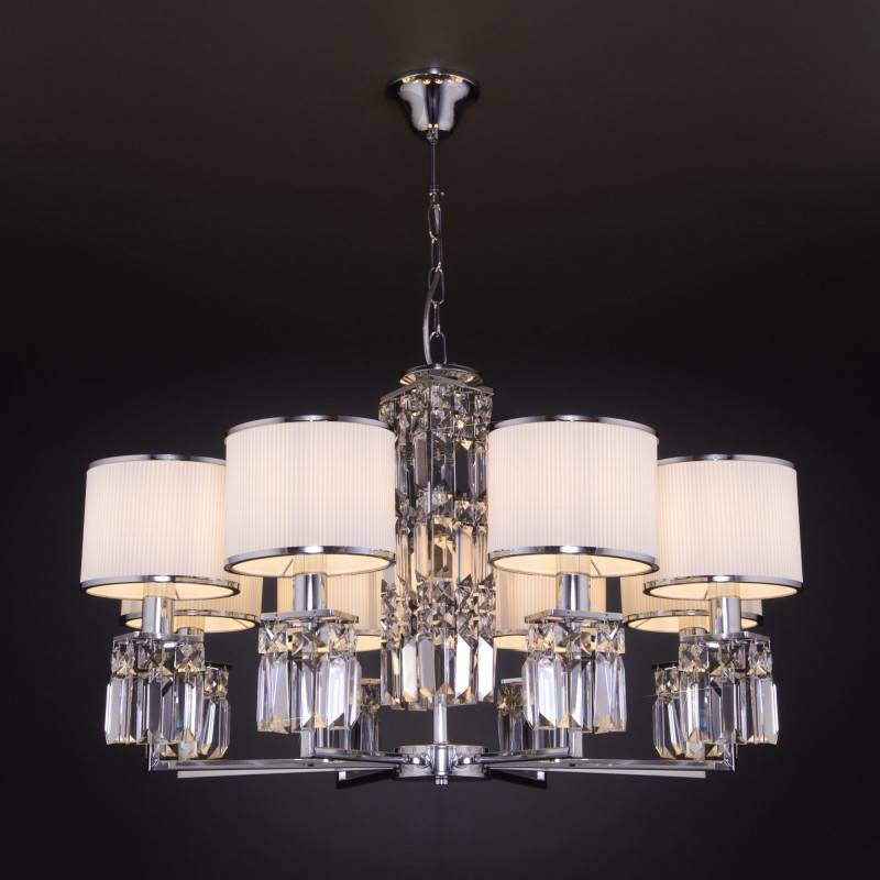 Подвесная люстра Eurosvet 10099/8 хром/хрусталь
