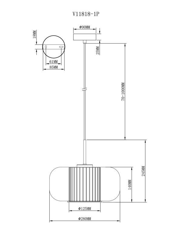 Подвесной светильник Moderli V11818-1P