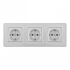 Розетка Arte Milano SET16-3-40-1x3 silver