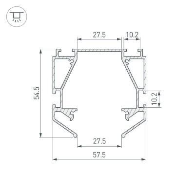 Профиль для шинопроводов Arlight 036147(2)