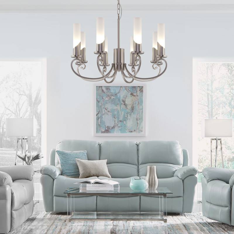 Подвесная люстра Eurosvet 60117/8 никель