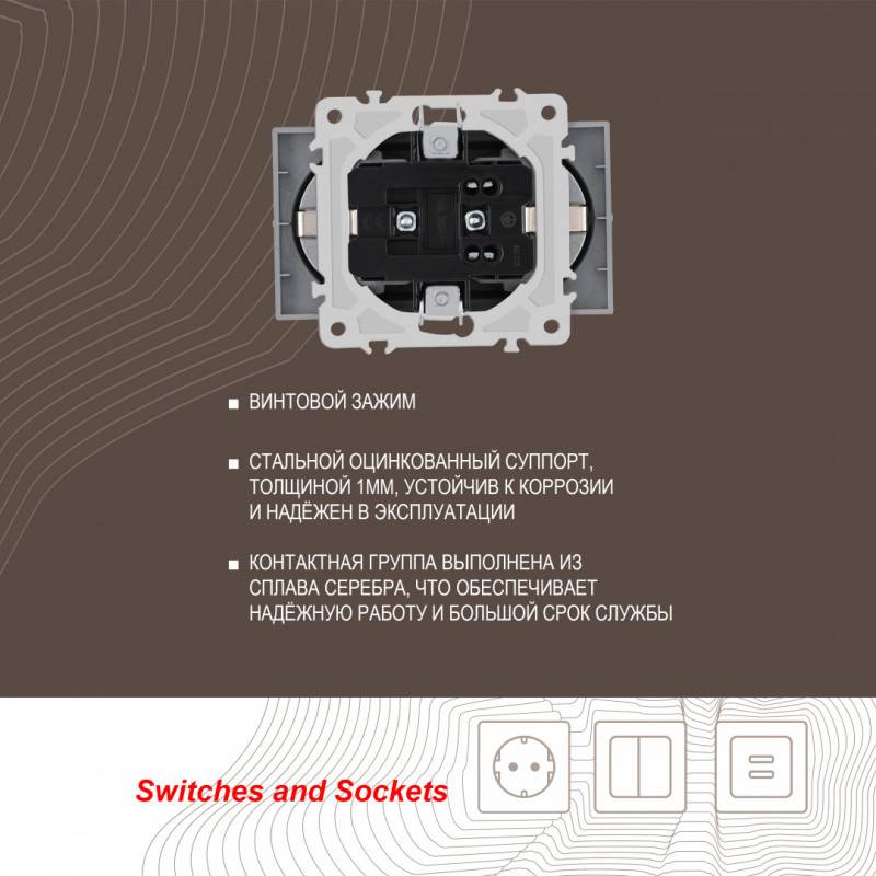 Розетка Arte Milano 206.40-2.silver