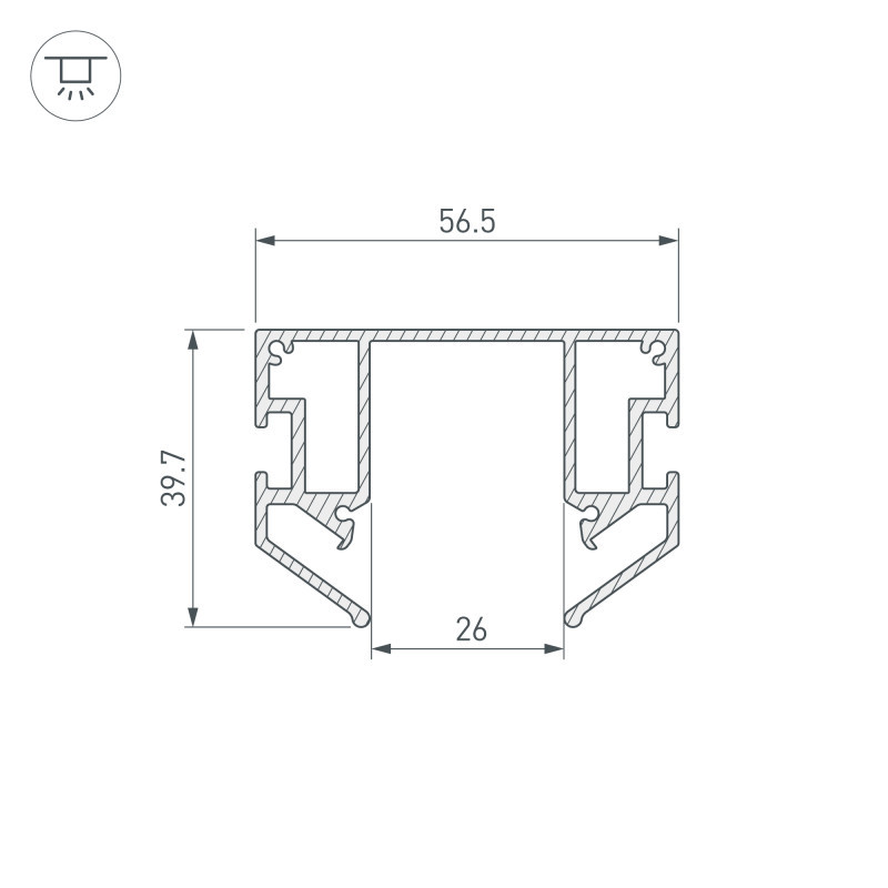Профиль для шинопроводов Arlight 056188