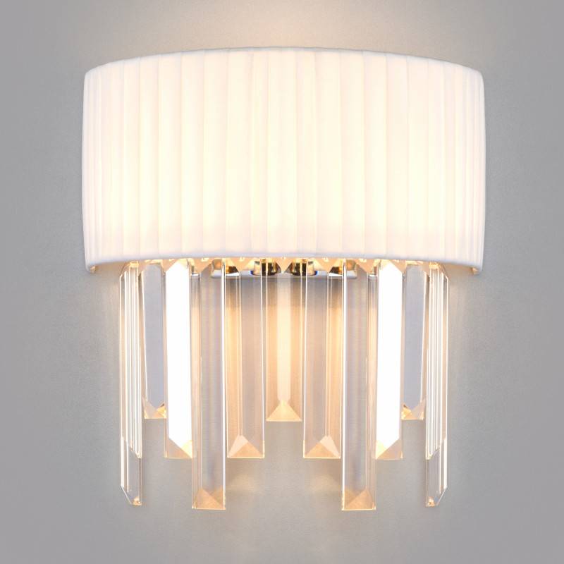 Бра Eurosvet 10122/2 хром/прозрачный хрусталь Strotskis (10106/