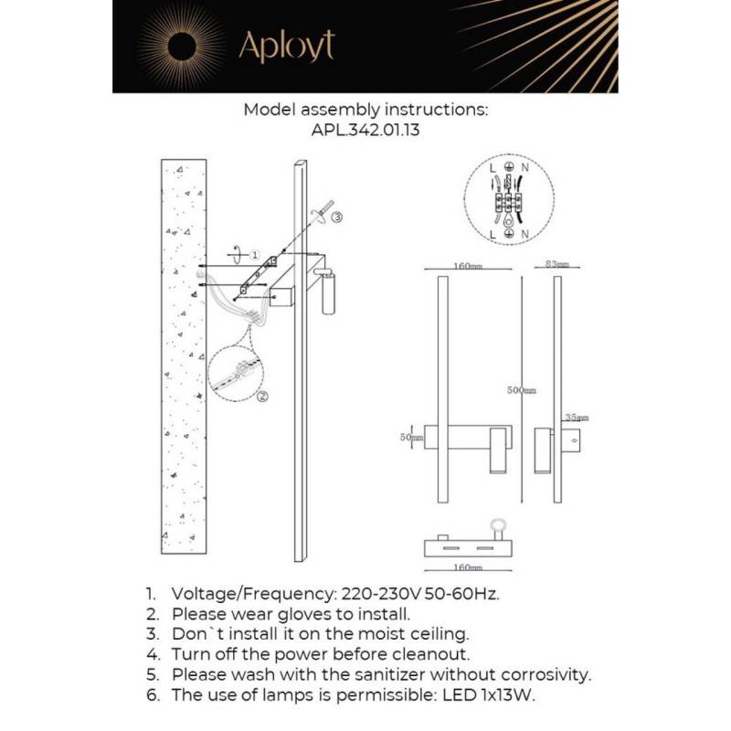 Бра APLOYT APL.342.01.13
