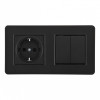 Розетка Arte Milano SET16-2-40-1-30-2 black