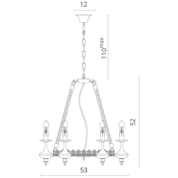 Подвесная люстра Divinare 8121/01 LM-6