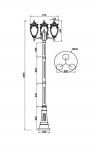 Фонарный столб Maytoni Fleur O414FL-03GB