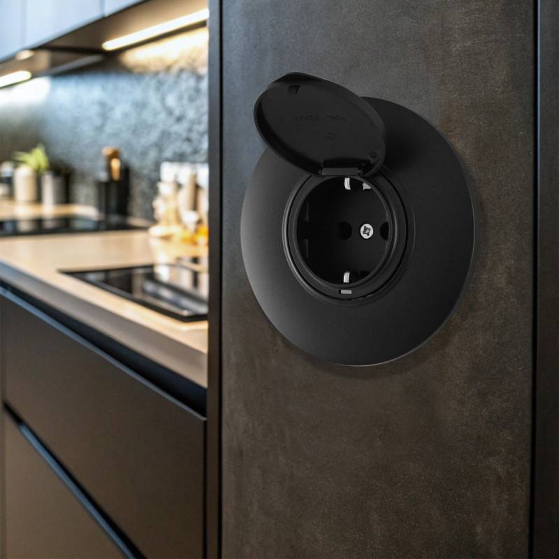 Розетка Arte Milano SET08-1-41-1 black