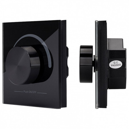 Панель-диммера роторная встраиваемая Arlight Rotary SR-2202-IN Black (12-24V, DMX, DIM)