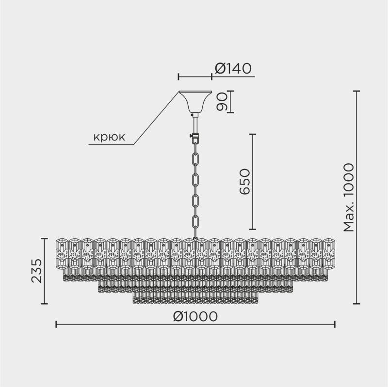 Подвесная люстра MODELUX ML.7092.1000 GD