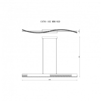 Линейный светильник iLedex C4791-102 MBK+SGD