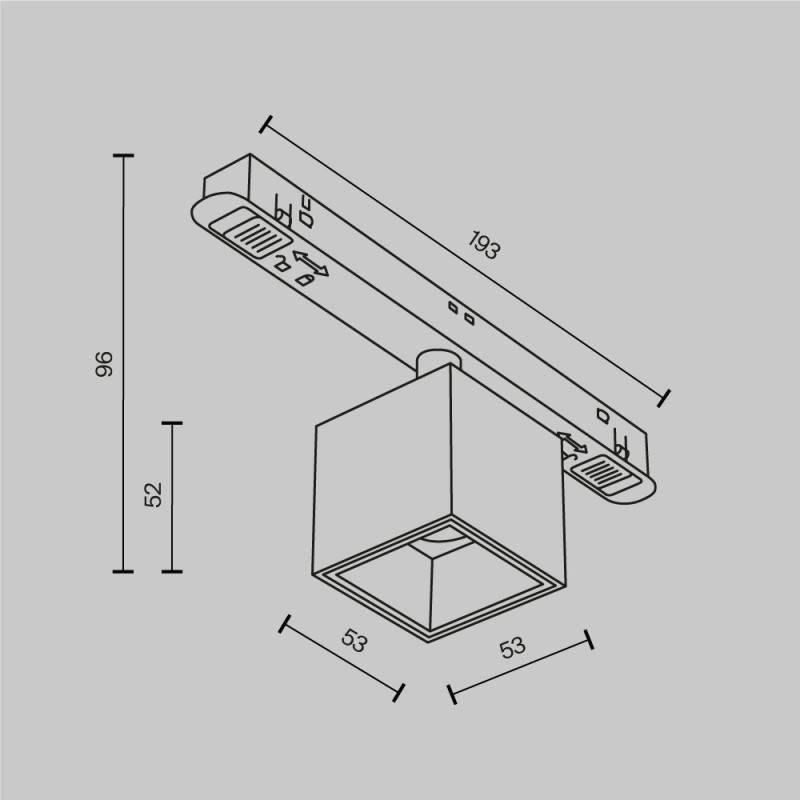 Светильник на шине Maytoni Technical TR133-4-7W-DS-B