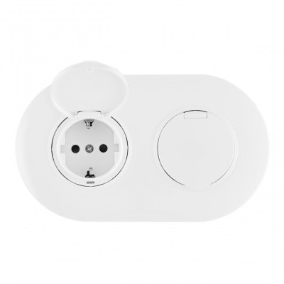 Розетка Arte Milano SET08-2-41-1x2 white