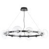Подвесная люстра Crystal Lux BOSQUE SP12 BLACK/TRANSPARENT