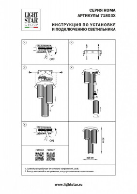 Накладной светильник Lightstar 718037
