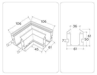 Соединитель для шинопровода Ambrella Light GL1043