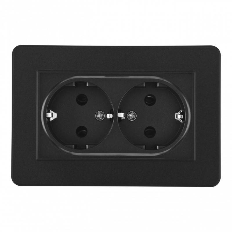 Розетка Arte Milano SET16-double-40-2 black