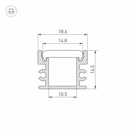 Профиль накладной Arlight FLOOR 045672