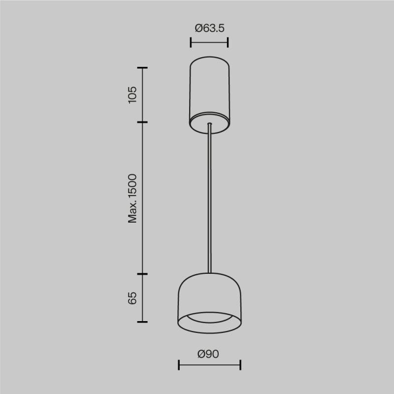 Подвесной светильник Maytoni Technical P113-L12-3K-W