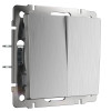 Выключатель Werkel W1120009 cеребряный рифленый