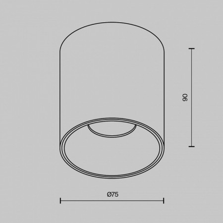 Накладной светильник Maytoni Alfa LED C064CL-12W4K-RD-WB