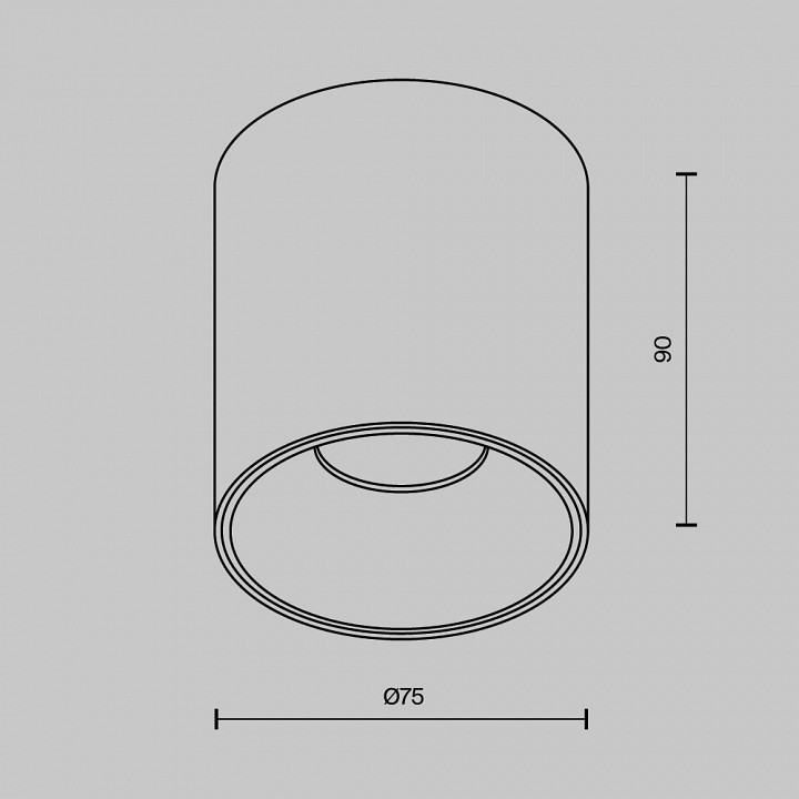 Накладной светильник Maytoni Alfa LED C064CL-12W4K-RD-WB
