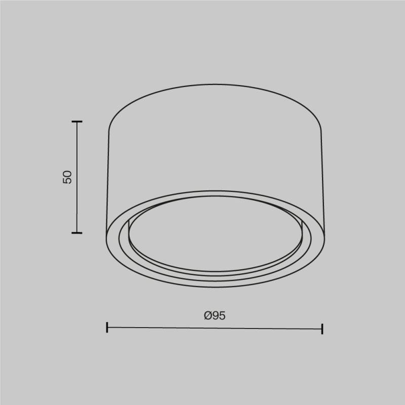 Накладной светильник Maytoni Technical C001CL-GX53-W