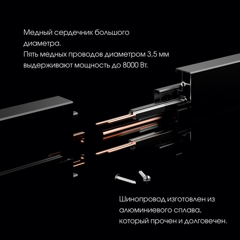 Трековая система розеток Arte Milano 380066TS LED/USBx2 Black