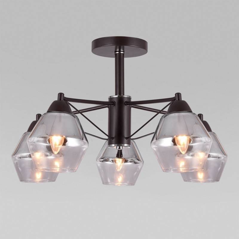 Люстра на штанге Eurosvet 70135/5 кофе