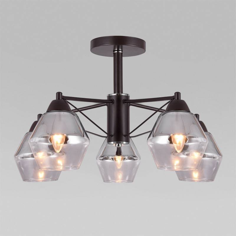 Люстра на штанге Eurosvet 70135/5 кофе