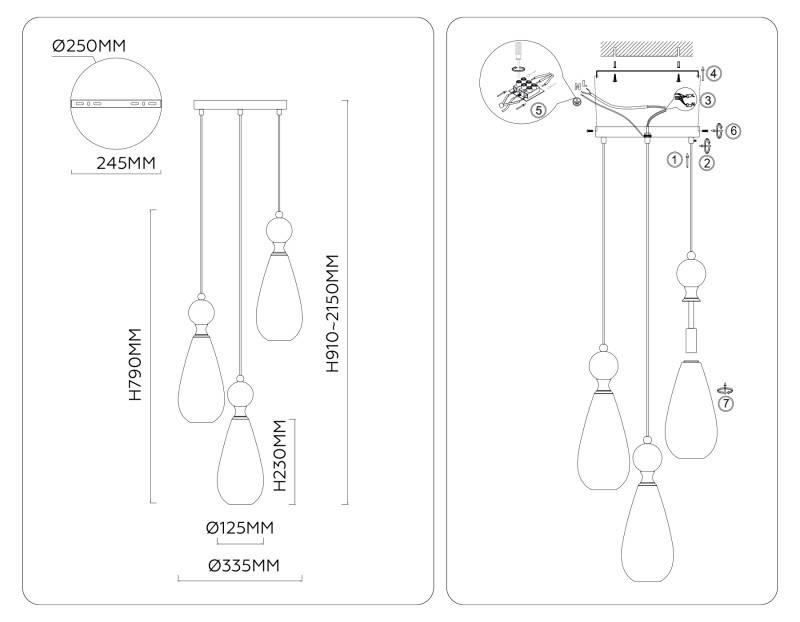 Каскадная люстра Ambrella Light LH53290