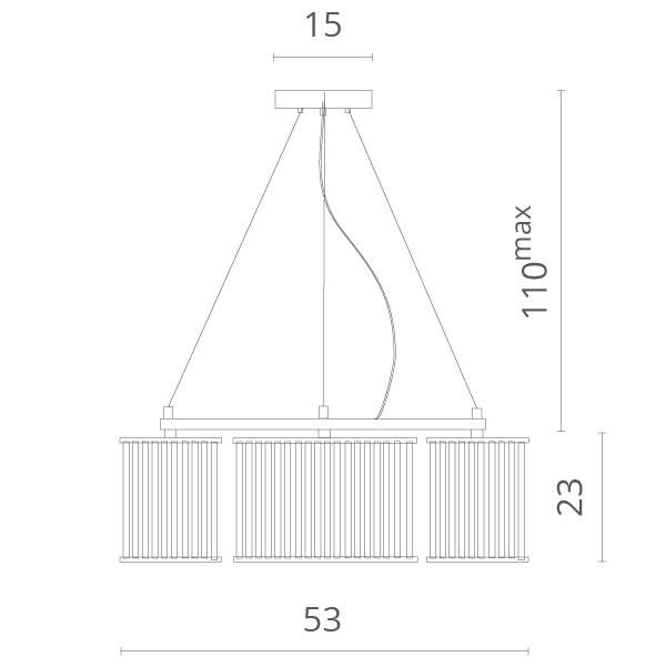 Подвесная люстра Divinare 2060/02 SP-5