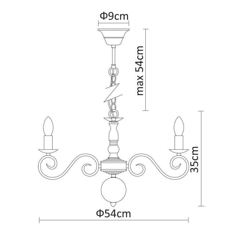 Подвесная люстра ARTE Lamp A1129LM-7AB