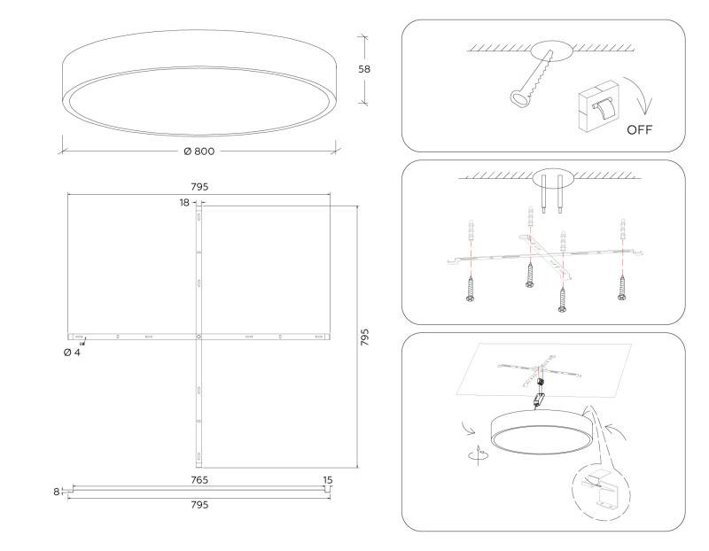 Накладной светильник Ambrella Light FV5540