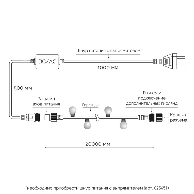 Светодиодная гирлянда ARdecoled 025589