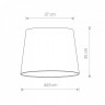 Плафон текстильный Nowodvorski Cameleon Cone M V PI/WH 8498