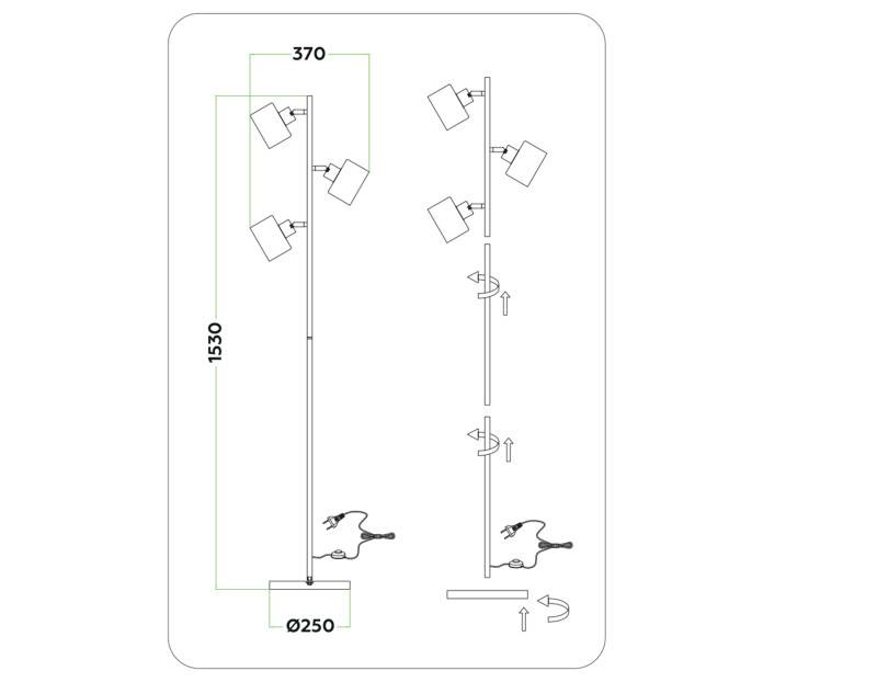 Торшер Ambrella Light TR8155