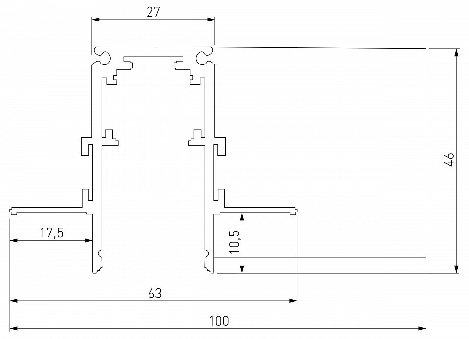 Соединитель угловой L-образный для треков встраиваемых Elektrostandard Slim Magnetic a067508