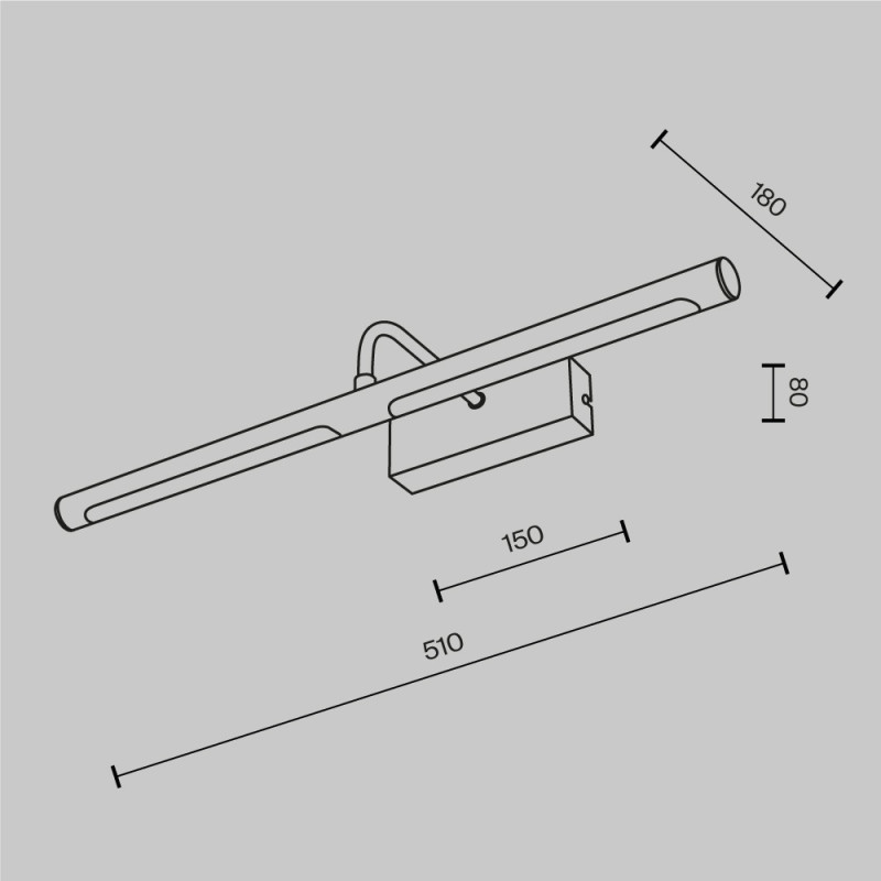 Светильник для картин Maytoni MIR266WL-L12BS4K