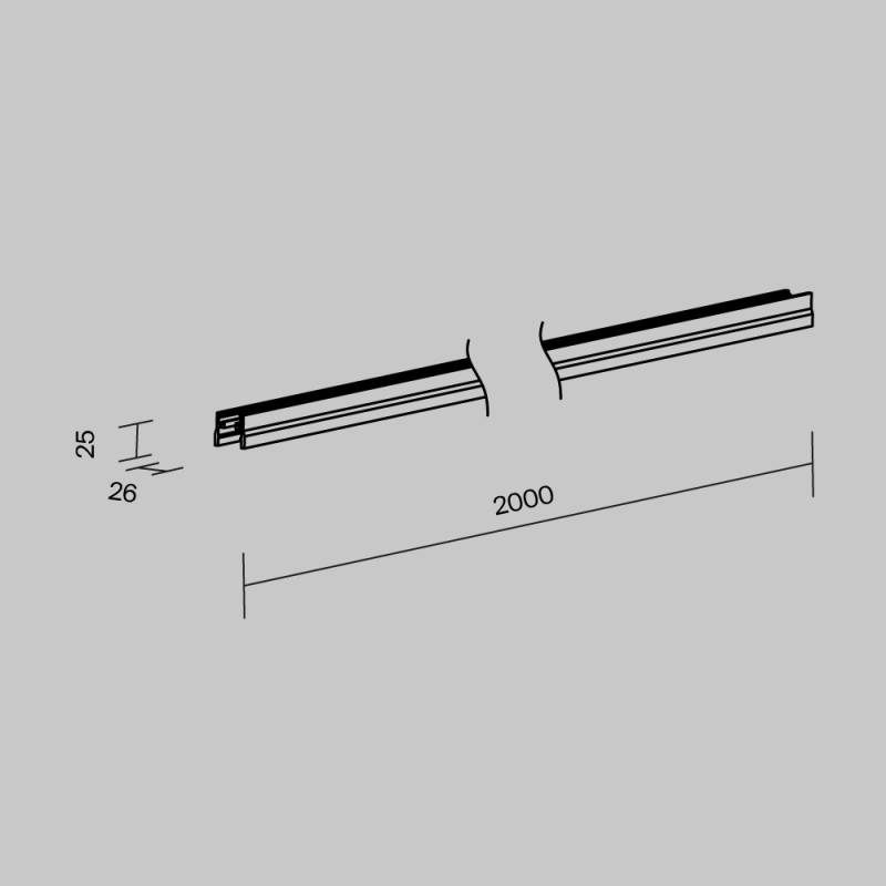 Шинопровод Maytoni O-TR001-P-W2M