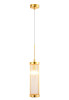 Подвесной светильник Crystal Lux TADEO SP1 D100 GOLD/TRANSPARENTE
