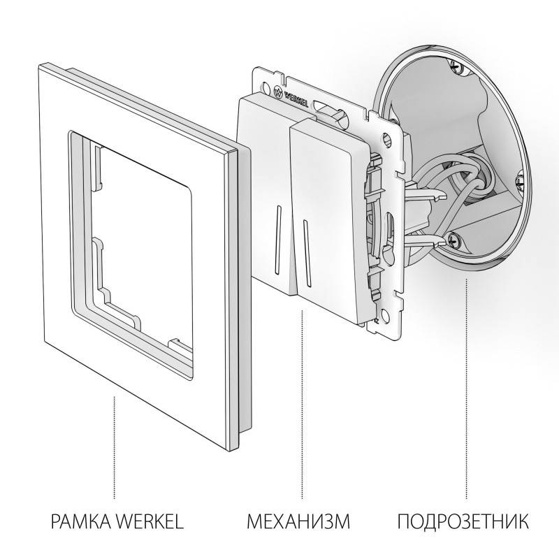 Выключатель Werkel W1122106 серебряный