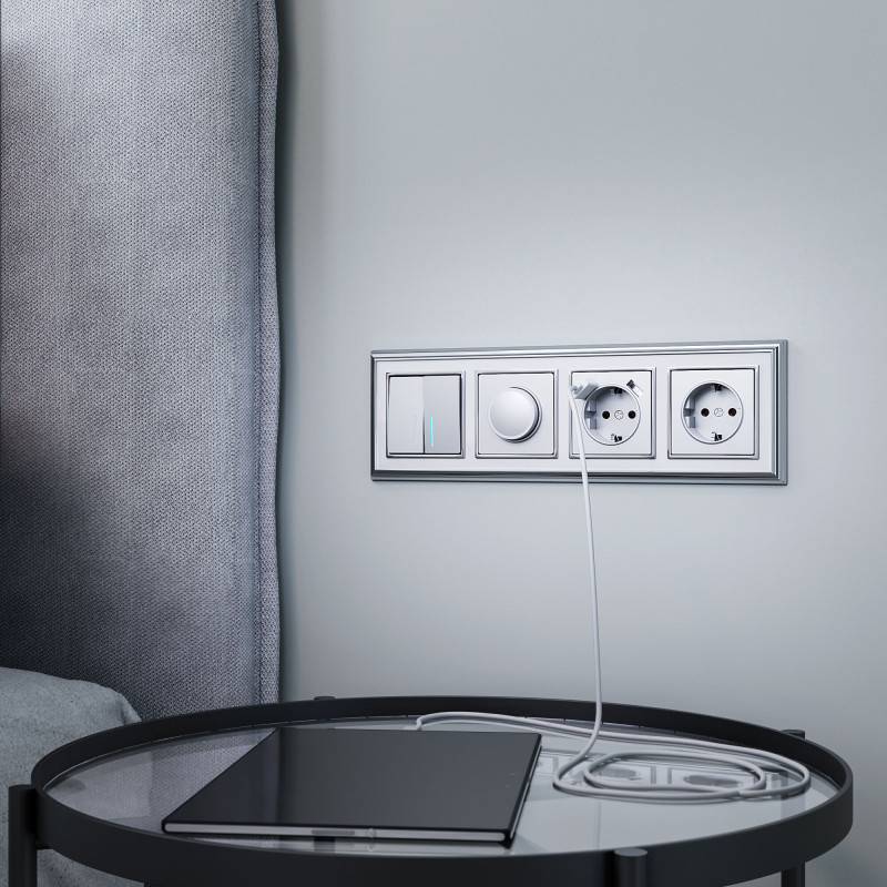 Выключатель Werkel W1122106 серебряный